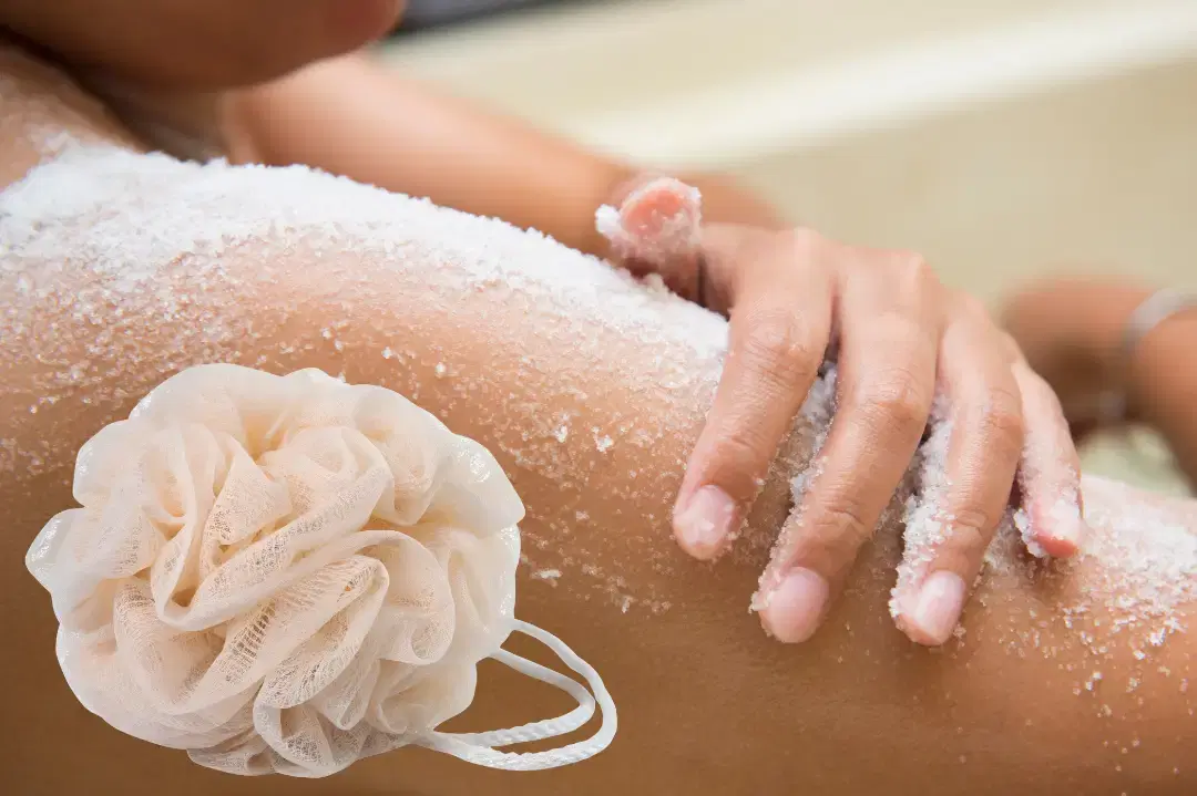 Smooth, hairless legs after a full exfoliating and hair-removal routine