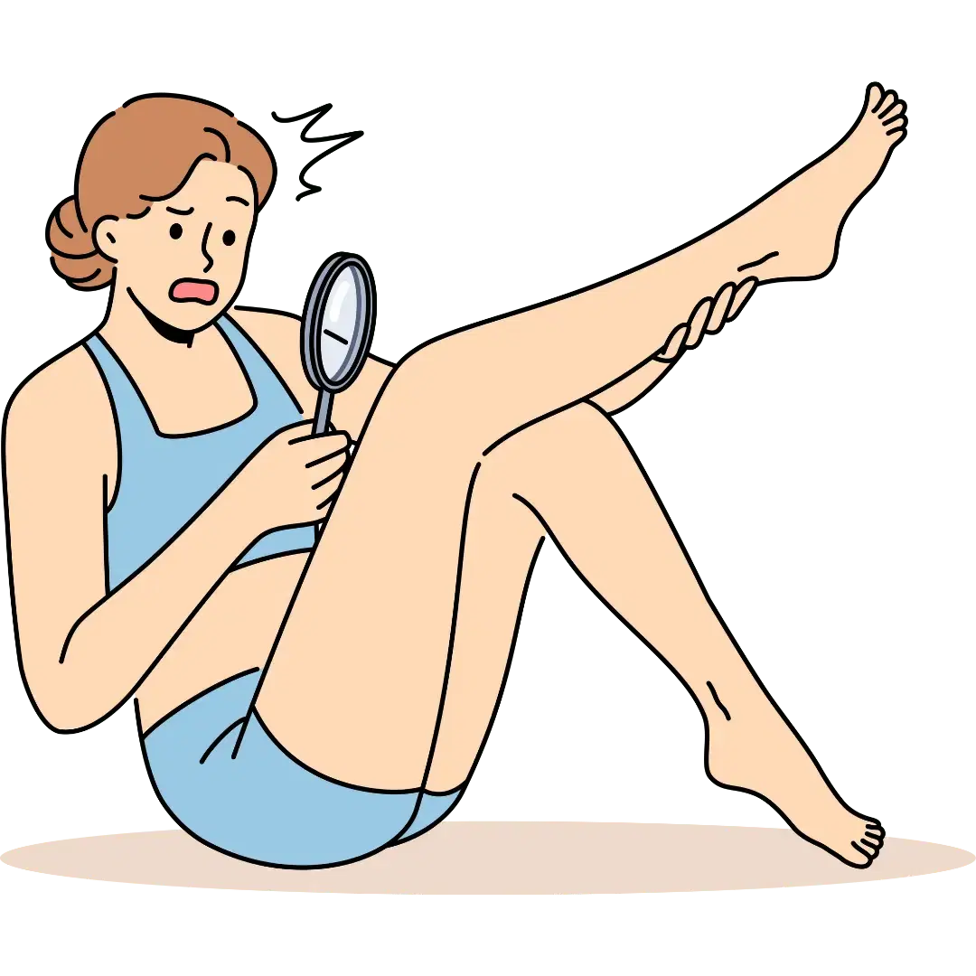 Smooth, evenly-shaved skin result after following the butt-shaving routine end-to-end